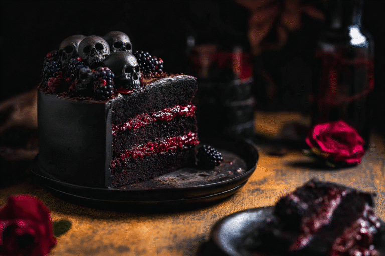 Spooky Black Velvet Halloween Cake: A Chilling Delight for Your Festivities