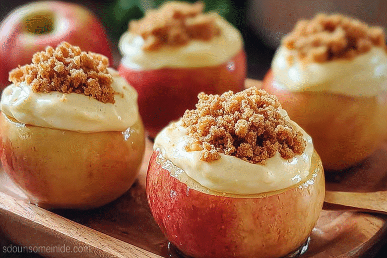 A Cozy Twist: Cheesecake Stuffed Baked Apples That Tastes Like Home