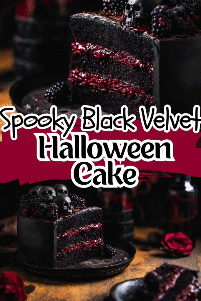 Spooky Black Velvet Halloween Cake: A Chilling Delight for Your Festivities