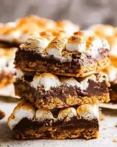 Delicious homemade S'more Bars with chocolate, marshmallows, and graham crackers